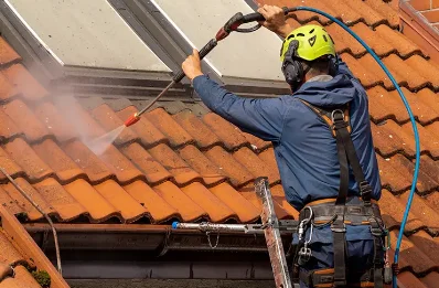 Démoussage et hydrofuge de toiture à Brunembert
